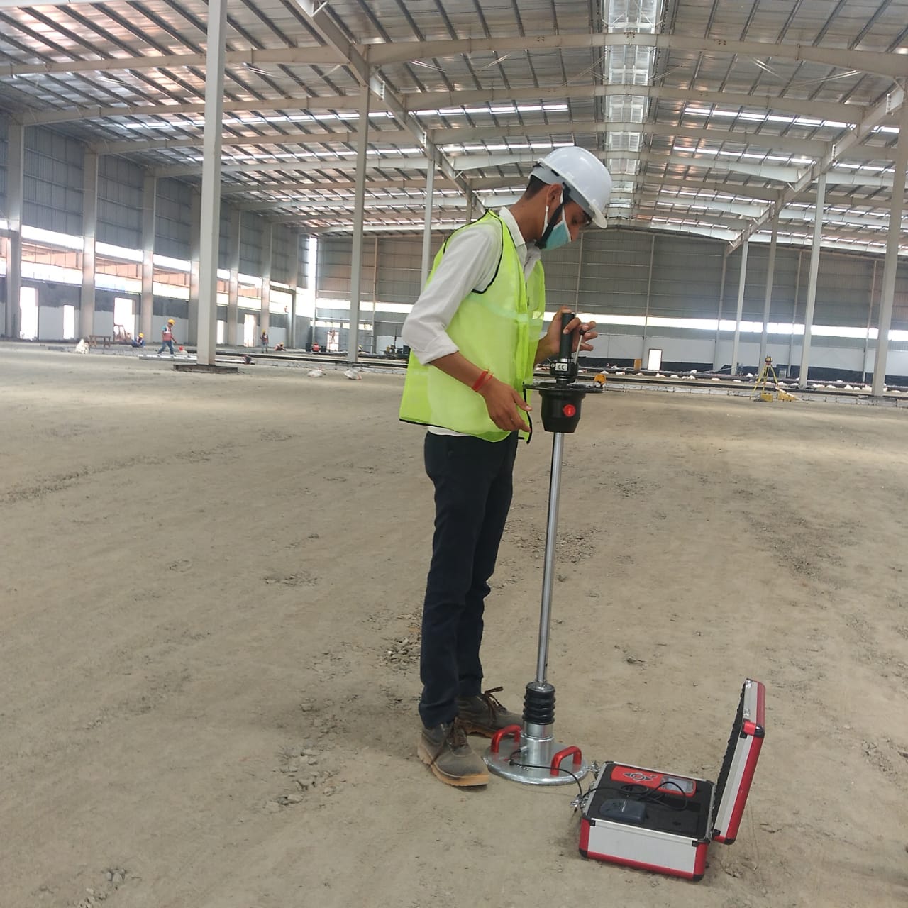 Application of HMP LFG Pro Light Weight Deflectometer by Concrete Planners for Nahar Group