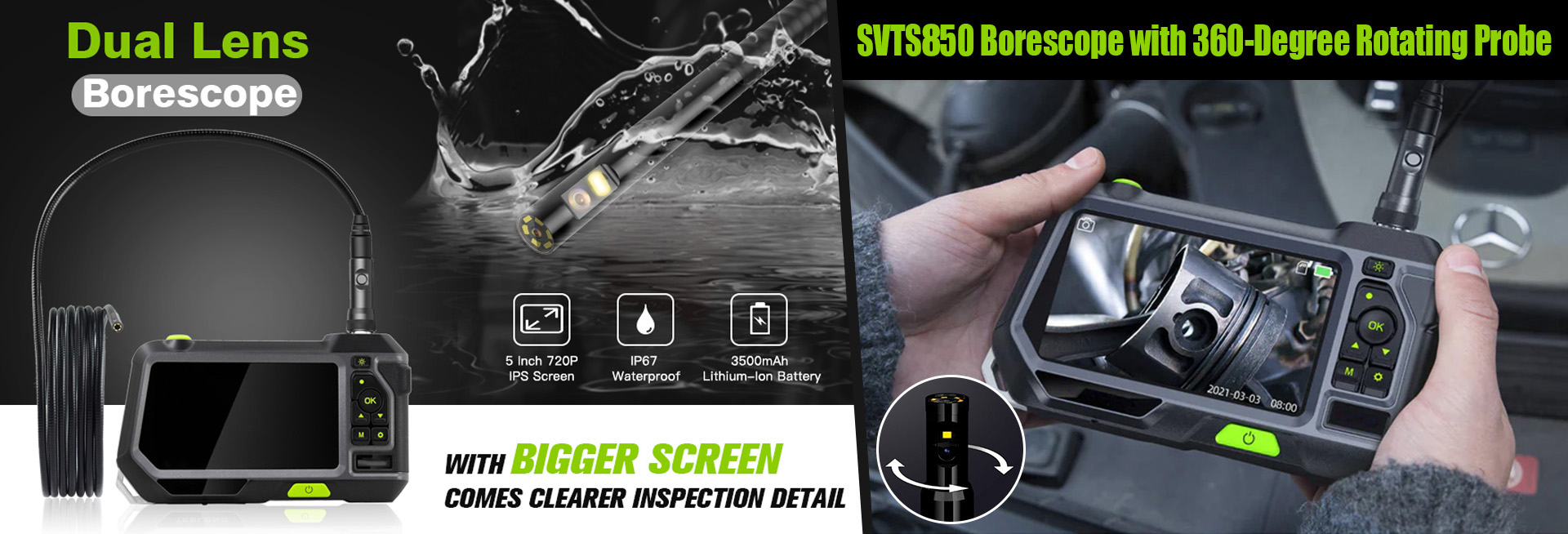 SVTS850 Rotating Dual View Borescope