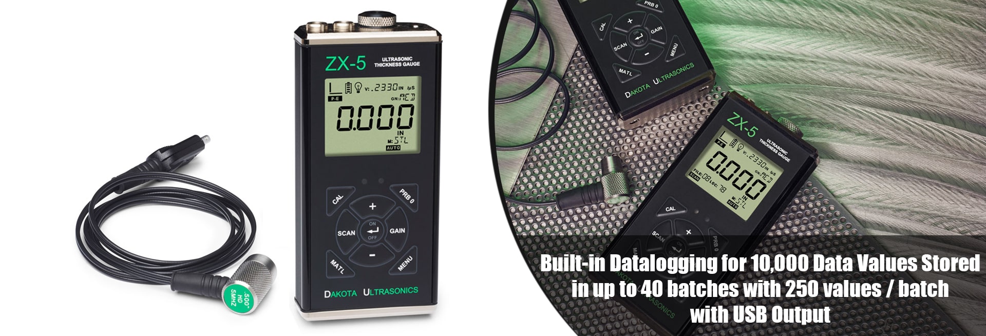 ZX-5 Data Logging Ultrasonic Thickness Gauge Supplier in India