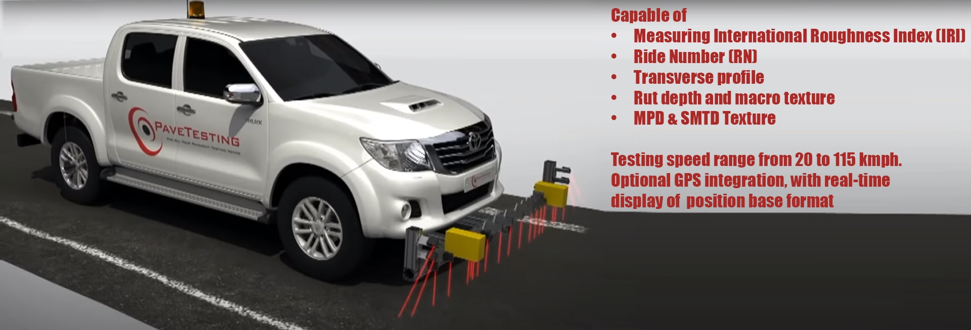Pavetesting Laser Surface Profilometer