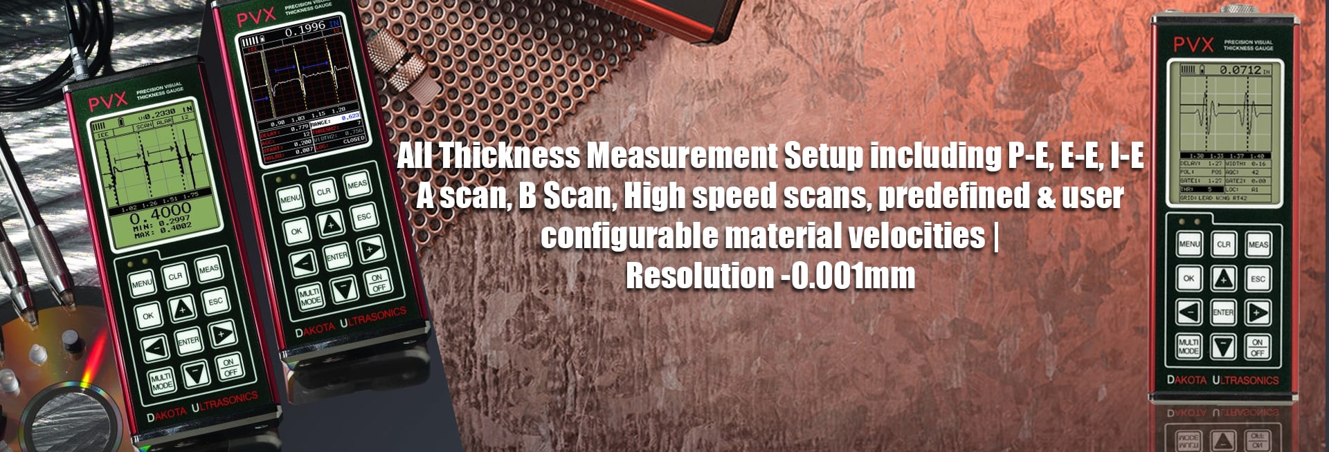 PMX2-DL Ultrasonic Precision Thickness Gauge