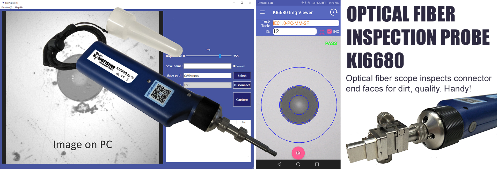 KI6680 Mini Fiber Inspection Probe