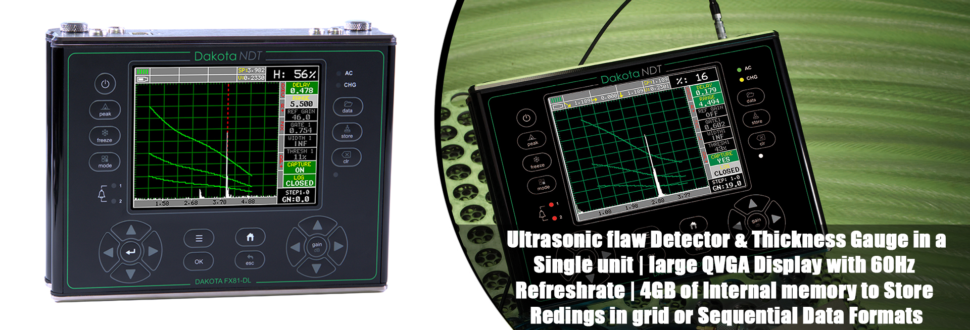 FX81-DL Ultrasonic Flaw Detector & Thickness Gauge 