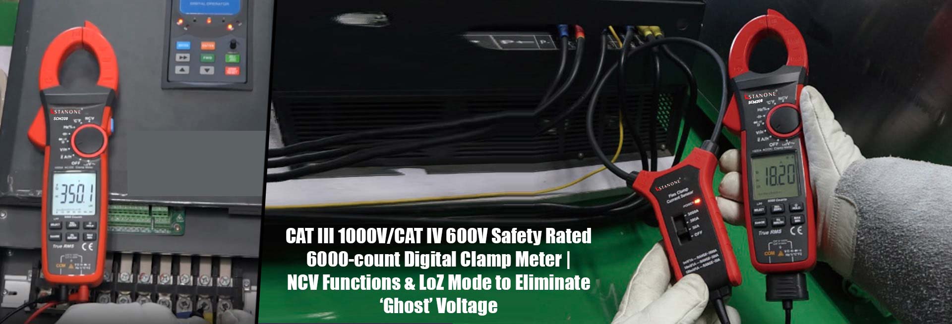 STANONE SCM208 1000A True RMS Digital High Performance Clamp meter 