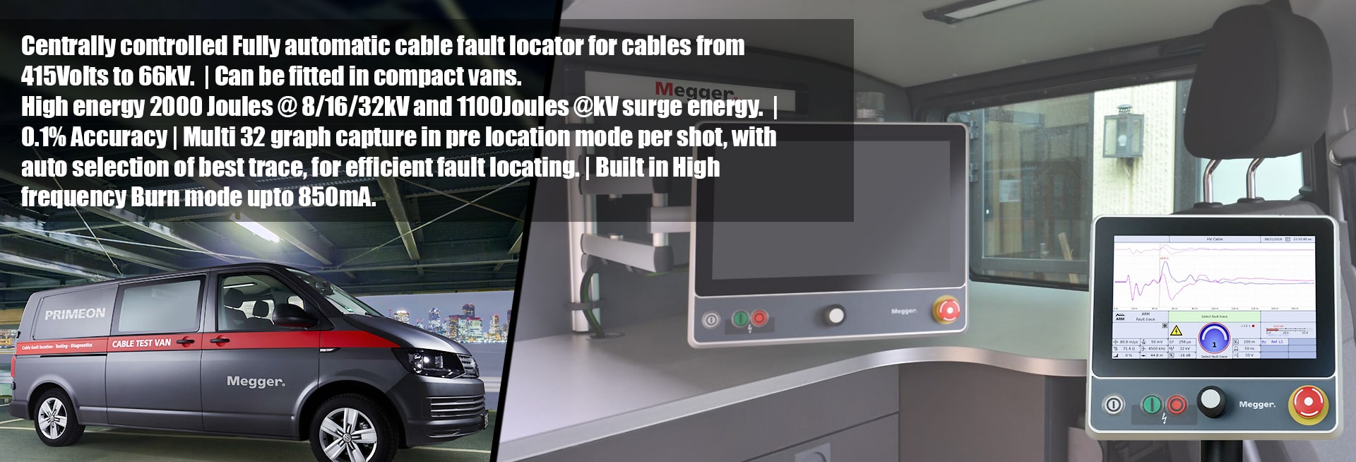 Primeon Automated Cable Fault Location & Cable Test Van